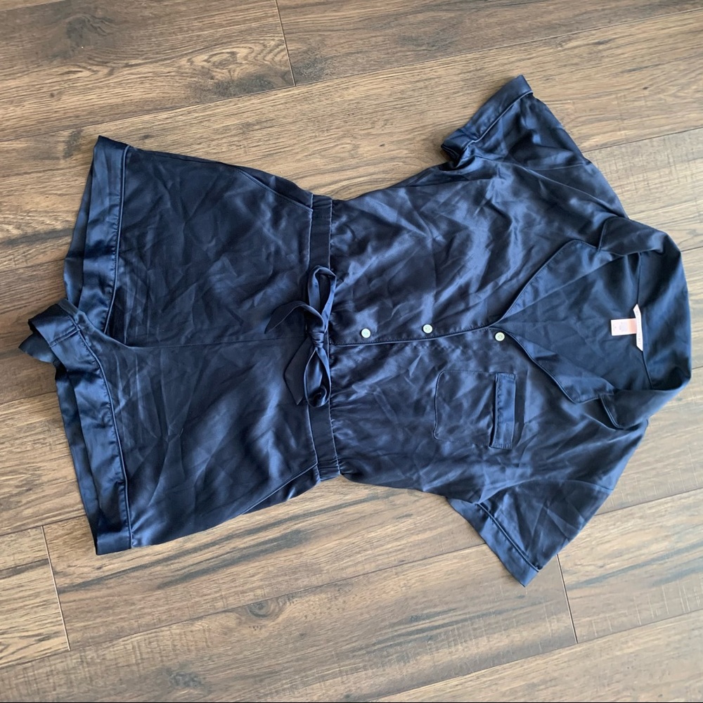 Victoria’s Secret Navy Satin Onesie